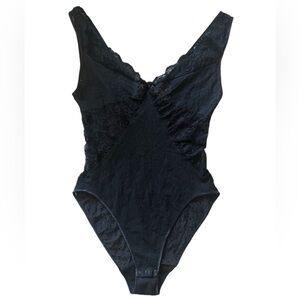 Vintage Victoria Secret Black Sheer Bodysuit